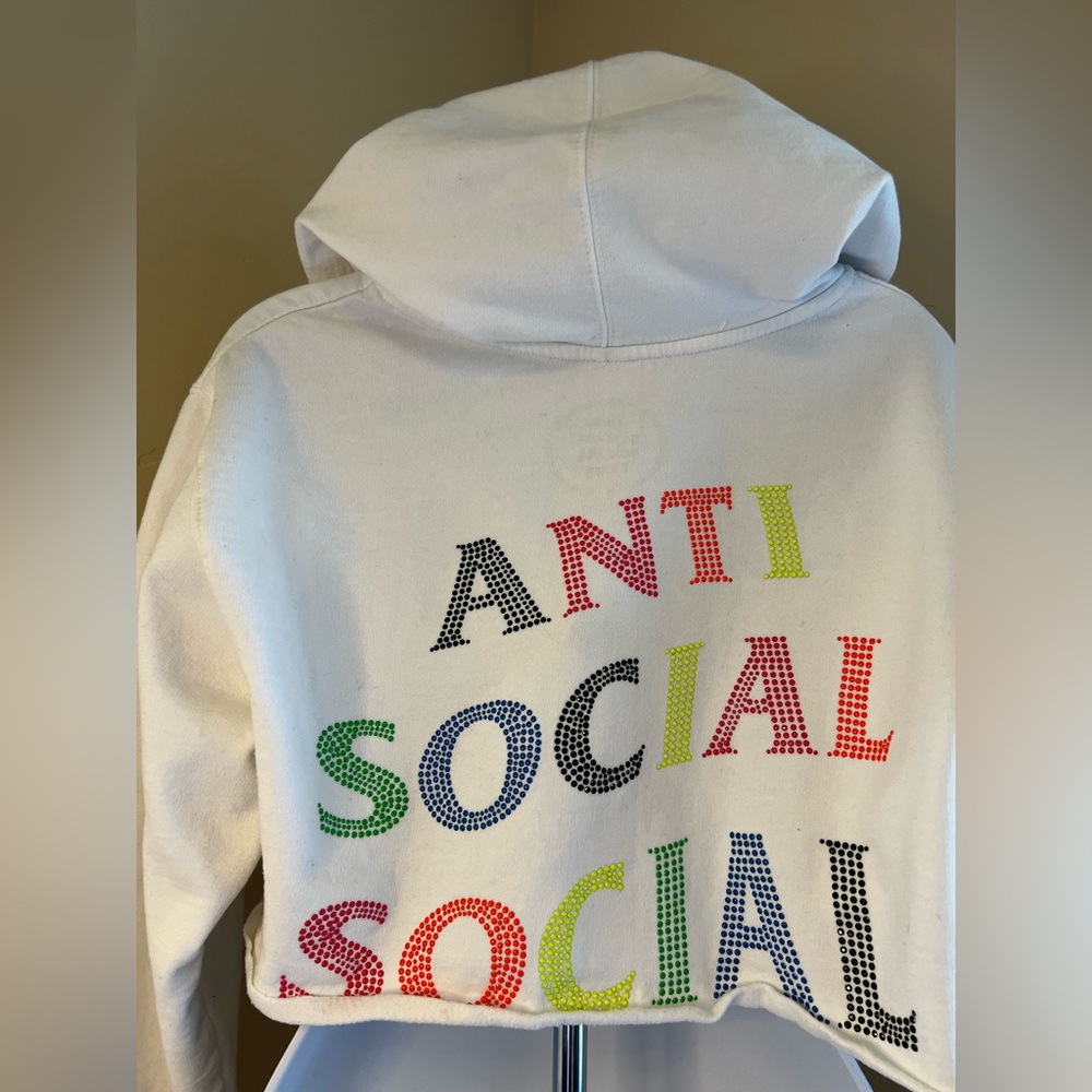 Anti Social Social Club White Hoodie with Colorful Text